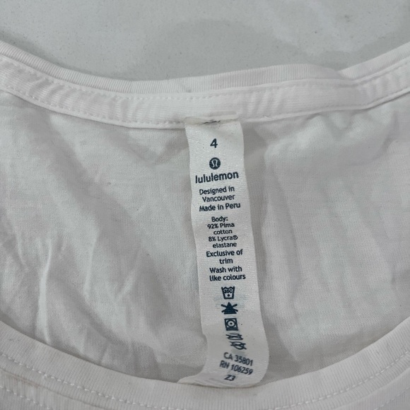lululemon athletica White Short Sleeve Tee - Picture 4 of 4